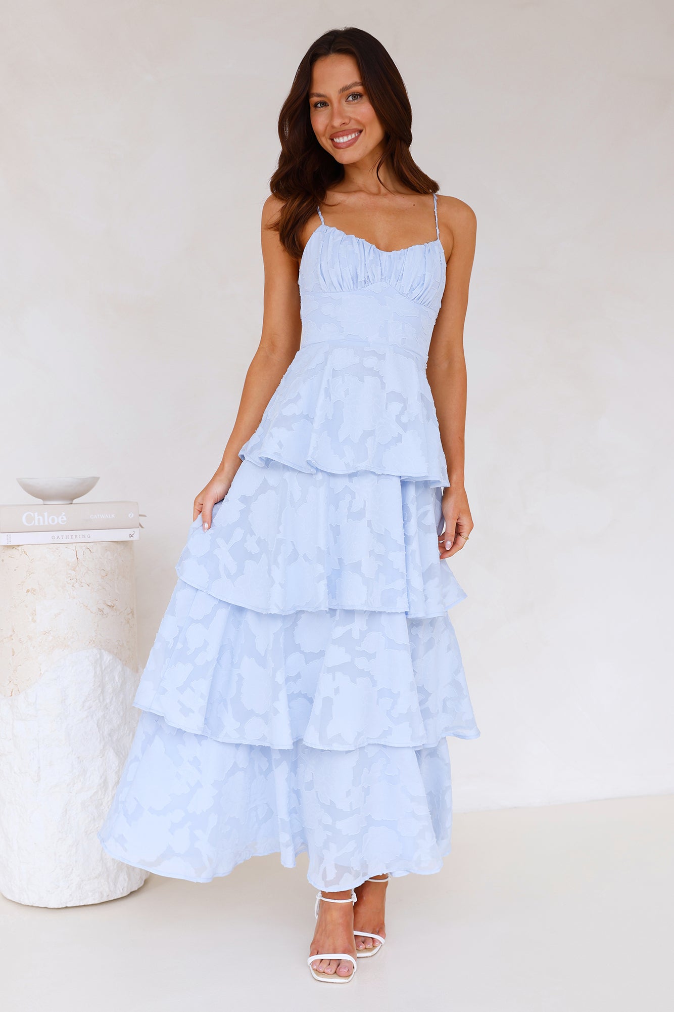 Vestido Longo Thriving Now Azul