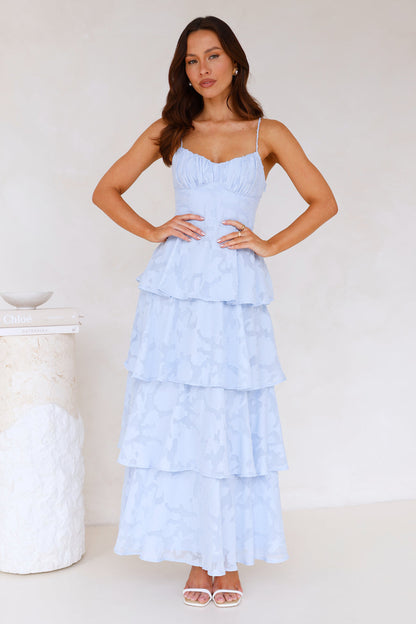 Vestido Longo Thriving Now Azul
