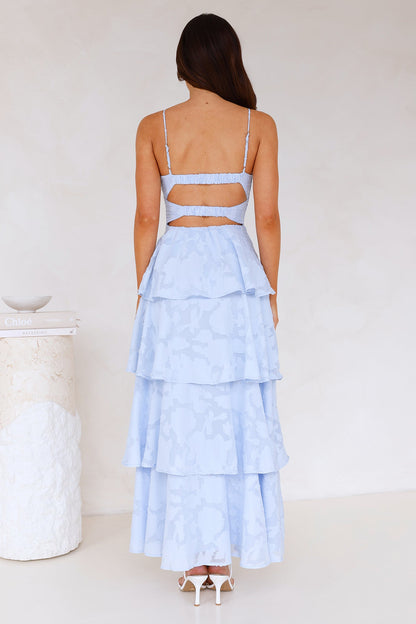Vestido Longo Thriving Now Azul