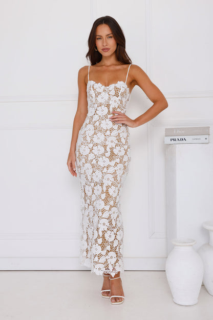Vestido Longo de Renda Bellerose — Branco