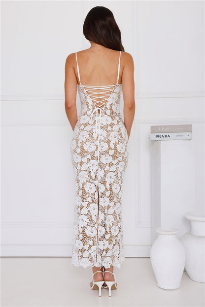 Vestido Longo de Renda Bellerose — Branco