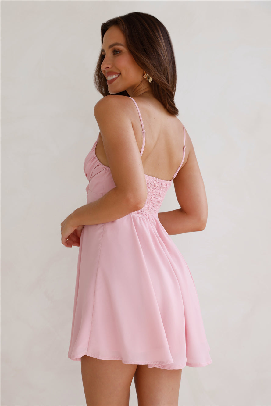 Minivestido "Sorria para Mim" — Rosa