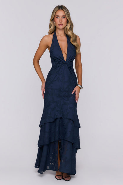 Vestido Longo Halter Take The Chance — Marinho