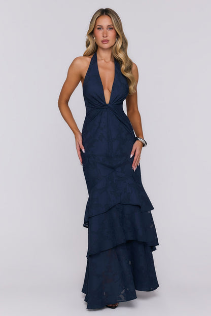 Vestido Longo Halter Take The Chance — Marinho