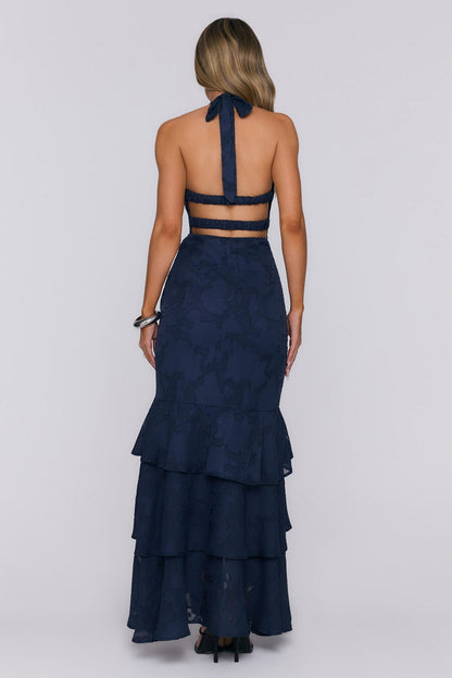 Vestido Longo Halter Take The Chance — Marinho