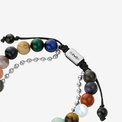Sun & Moon Touch Bracelets with Solar System Guardian Beads