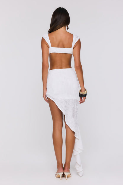 Blanco Top Cropped de Tricô — Branco