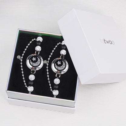 Moon and Moon Touch Bracelets with Matching Beads