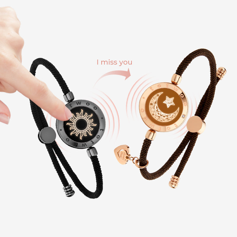 Sun & Moon Touch Bracelets with Milan Rope Set