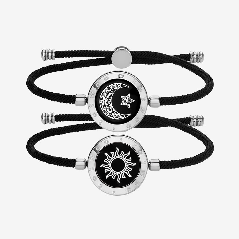Sun & Moon Touch Bracelets with Milan Rope Set