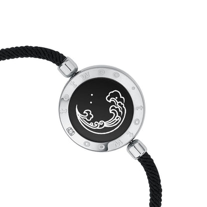 Mountain & Sea Touch Bracelets with Milan Rope (Black+Black)