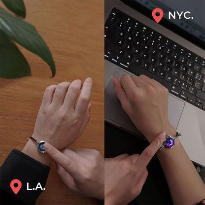 Mountain & Sea Touch Bracelets with Milan Rope (Black+Black)