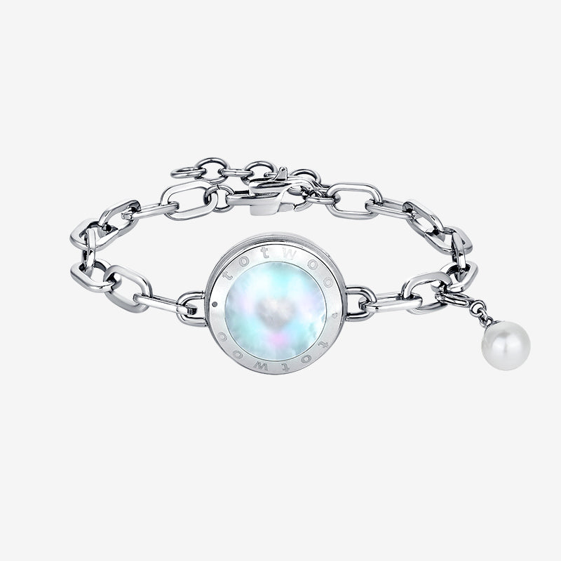 Soulmate 2.0 Single Touch Bracelet (Silver Paperclip Chain)
