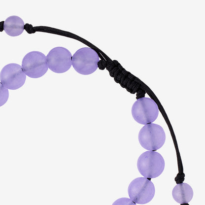 Sun & Moon Beaded Bracelets in Purple and Black