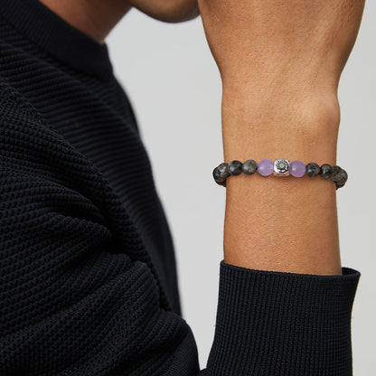 Sun & Moon Beaded Bracelets in Purple and Black
