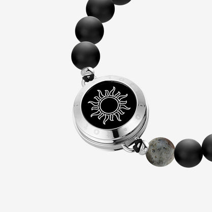 Sun & Moon Celestial Touch Bracelets with 13 Natural Stone Beads