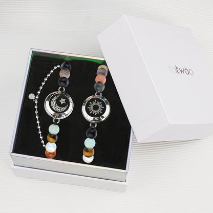 Sun & Moon Touch Bracelets with Solar System Guardian Beads