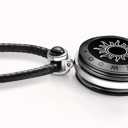 Sun & Moon Touch Necklaces (Black + Rose Gold)