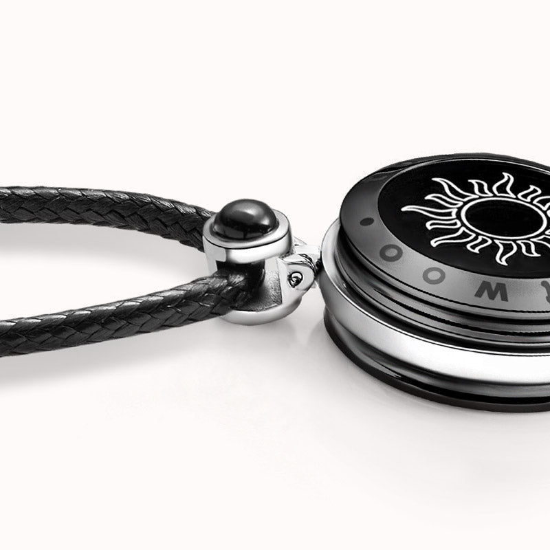 Sun & Moon Touch Necklaces (Black + Rose Gold)