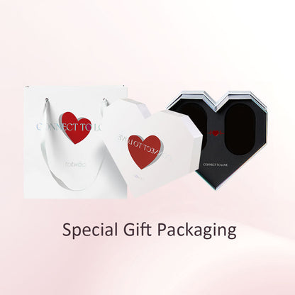 [White Heart Gift Packaging] Sun&Moon Touch Bracelets with Milan Rope (Black+Brown)