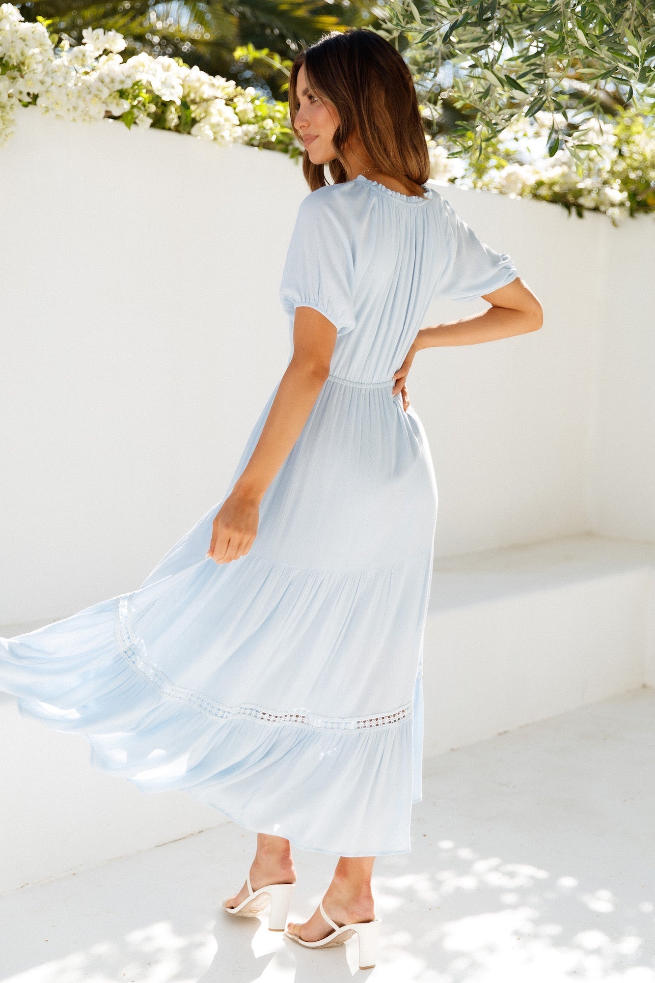 Vestido Midi Nas Alturas — Azul