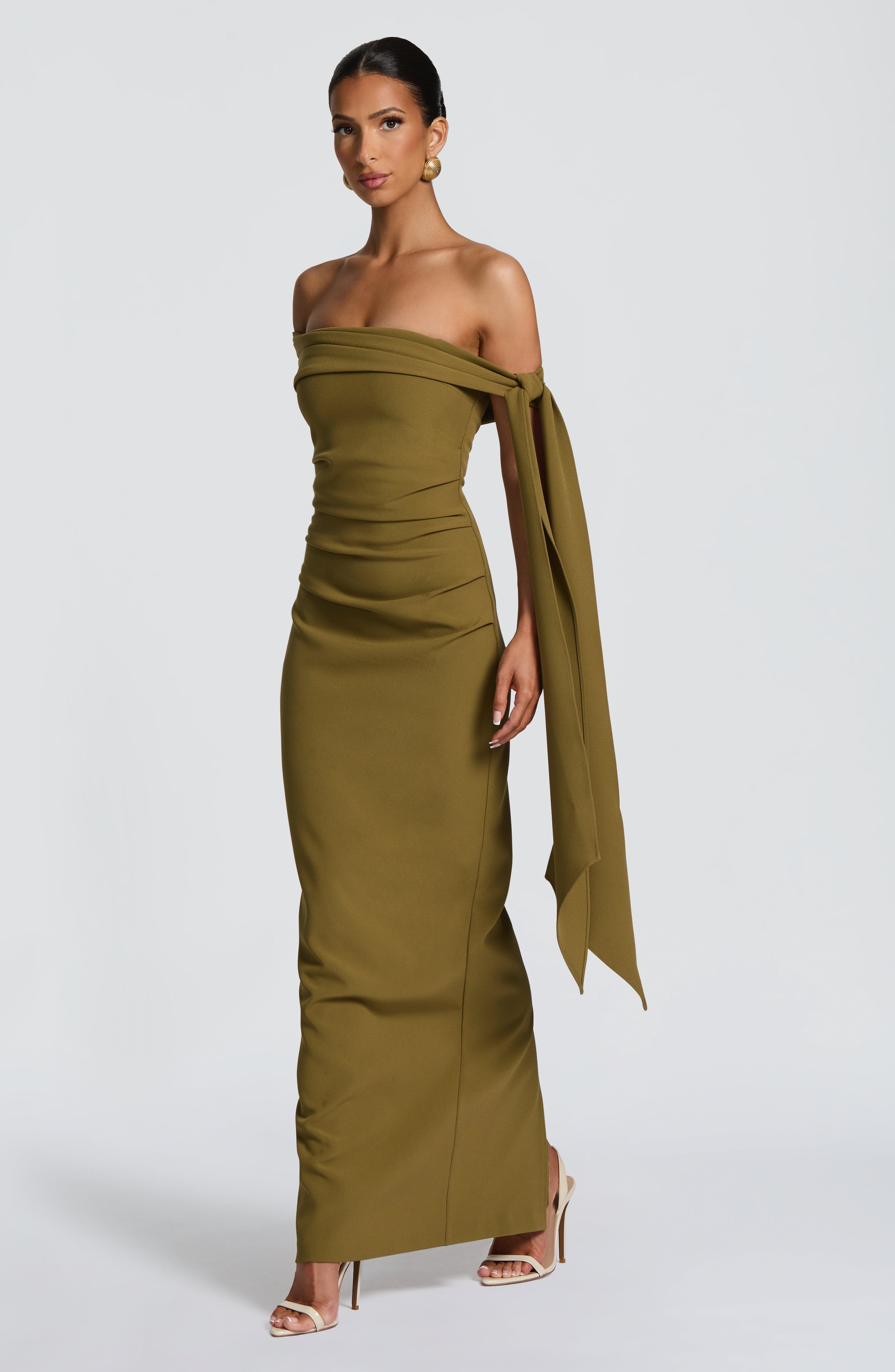 Vestido Longo Addie - Verde Oliva Escuro