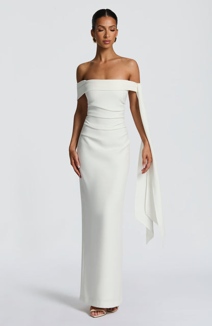 Vestido Longo Addie - Marfim