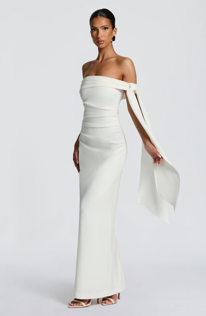 Vestido Longo Addie - Marfim