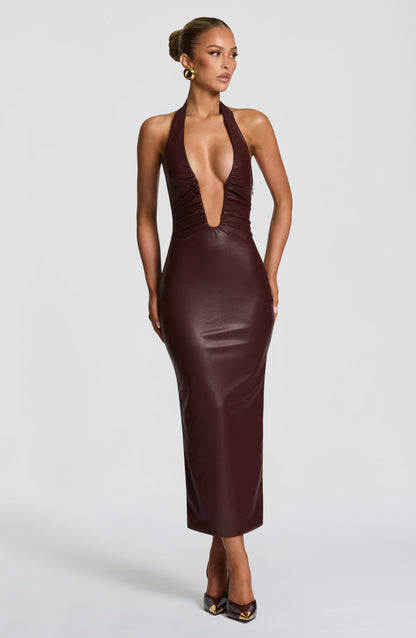 Vestido Midi Ainsley - Bordô