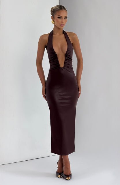 Vestido Midi Ainsley - Bordô