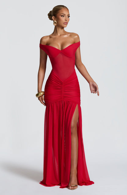 Alaia Vestido Longo - Vermelho