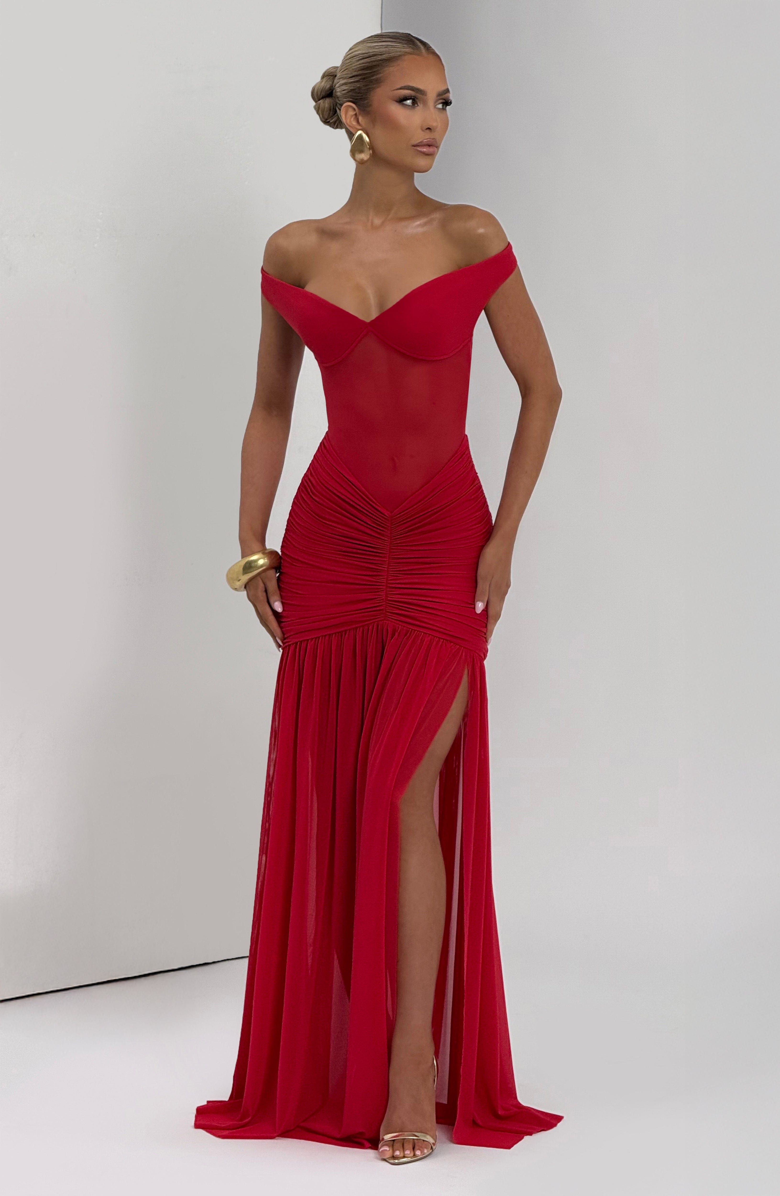 Alaia Vestido Longo - Vermelho