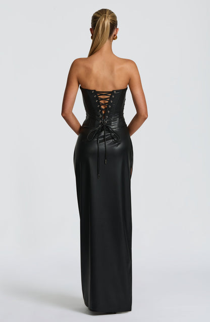 Vestido Longo Alba - Preto