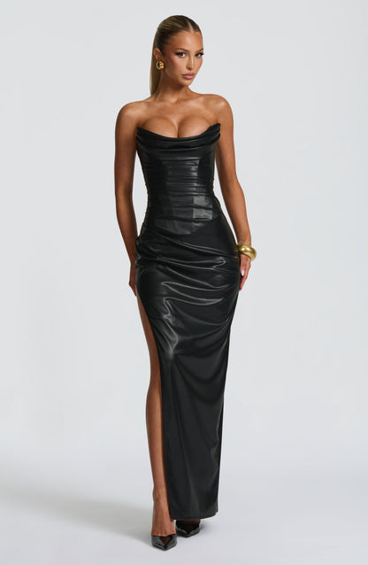 Vestido Longo Alba - Preto