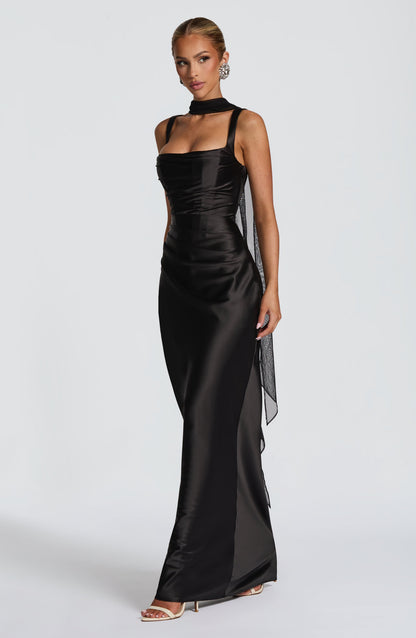 Vestido Longo Calanthe - Preto
