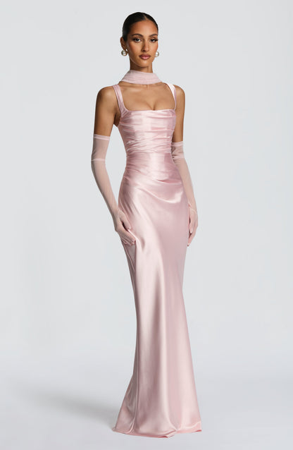 Vestido Longo Calanthe - Rosa Blush