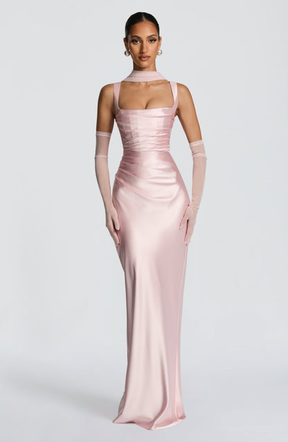Vestido Longo Calanthe - Rosa Blush