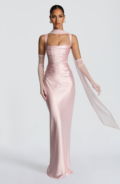 Vestido Longo Calanthe - Rosa Blush