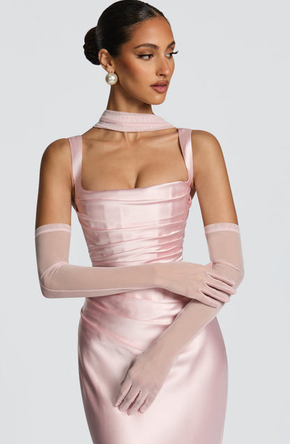 Vestido Longo Calanthe - Rosa Blush