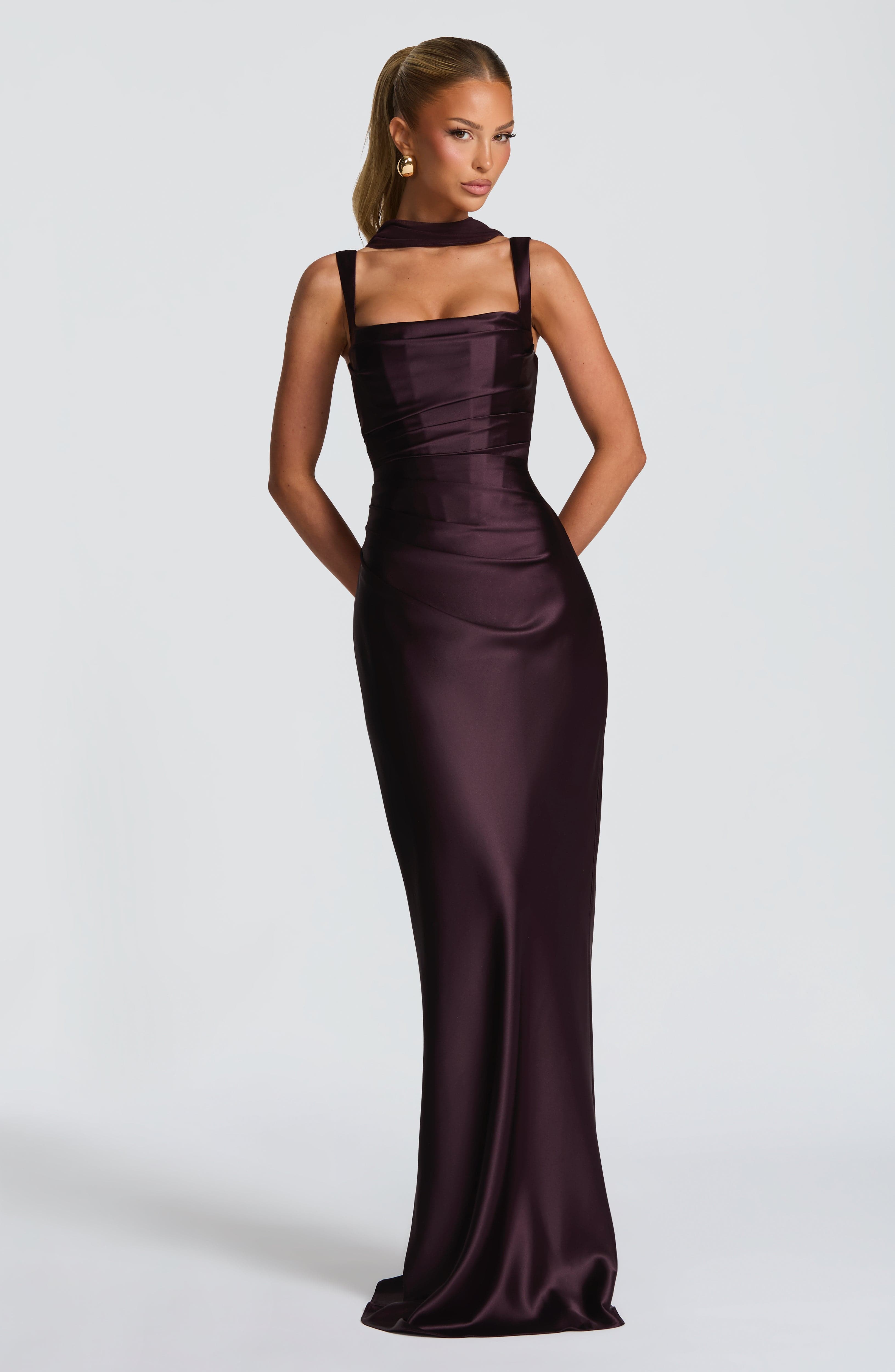 Vestido Longo Calanthe - Ameixa