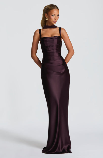Vestido Longo Calanthe - Ameixa