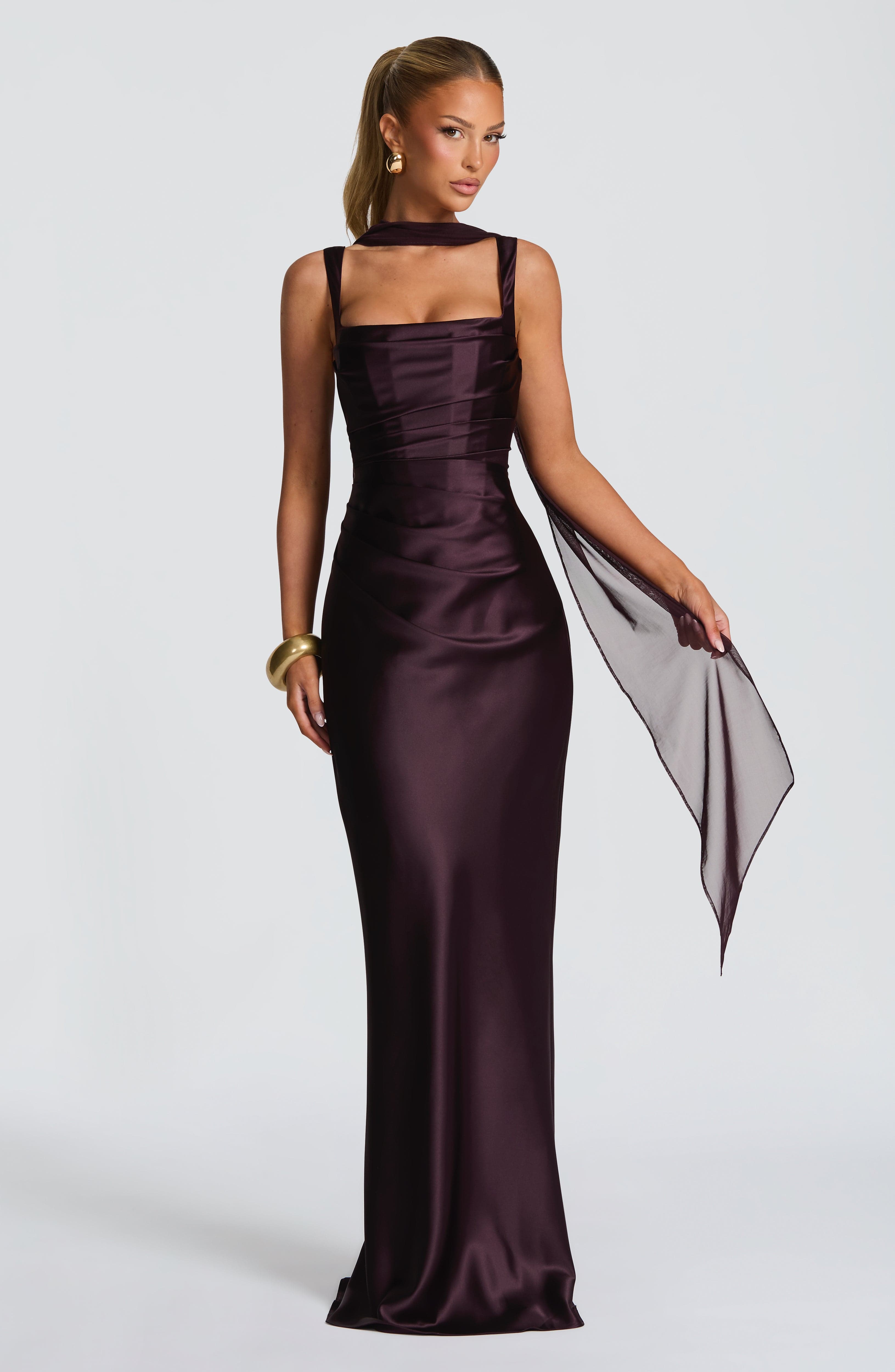Vestido Longo Calanthe - Ameixa
