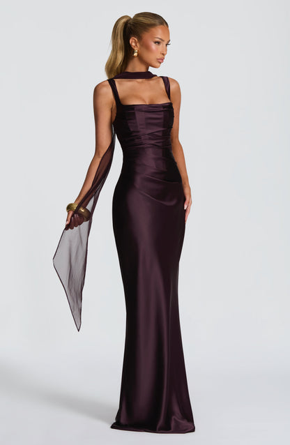 Vestido Longo Calanthe - Ameixa