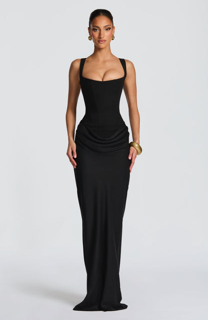 Vestido Longo Cornelia - Preto
