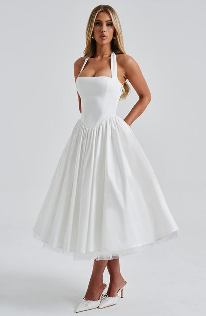 Vestido Midi Cressida - Marfim