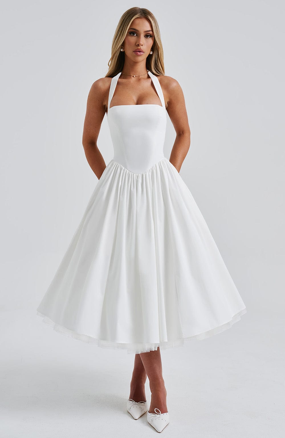 Vestido Midi Cressida - Marfim