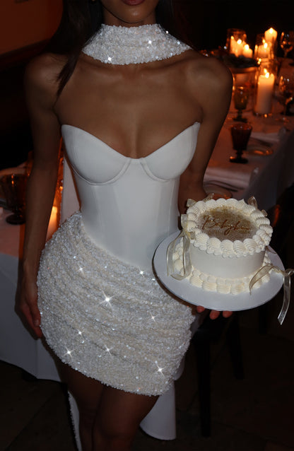 Vestido Curto Denise - Marfim