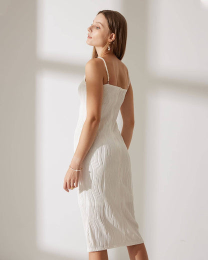 Vestido cami com textura ondulada