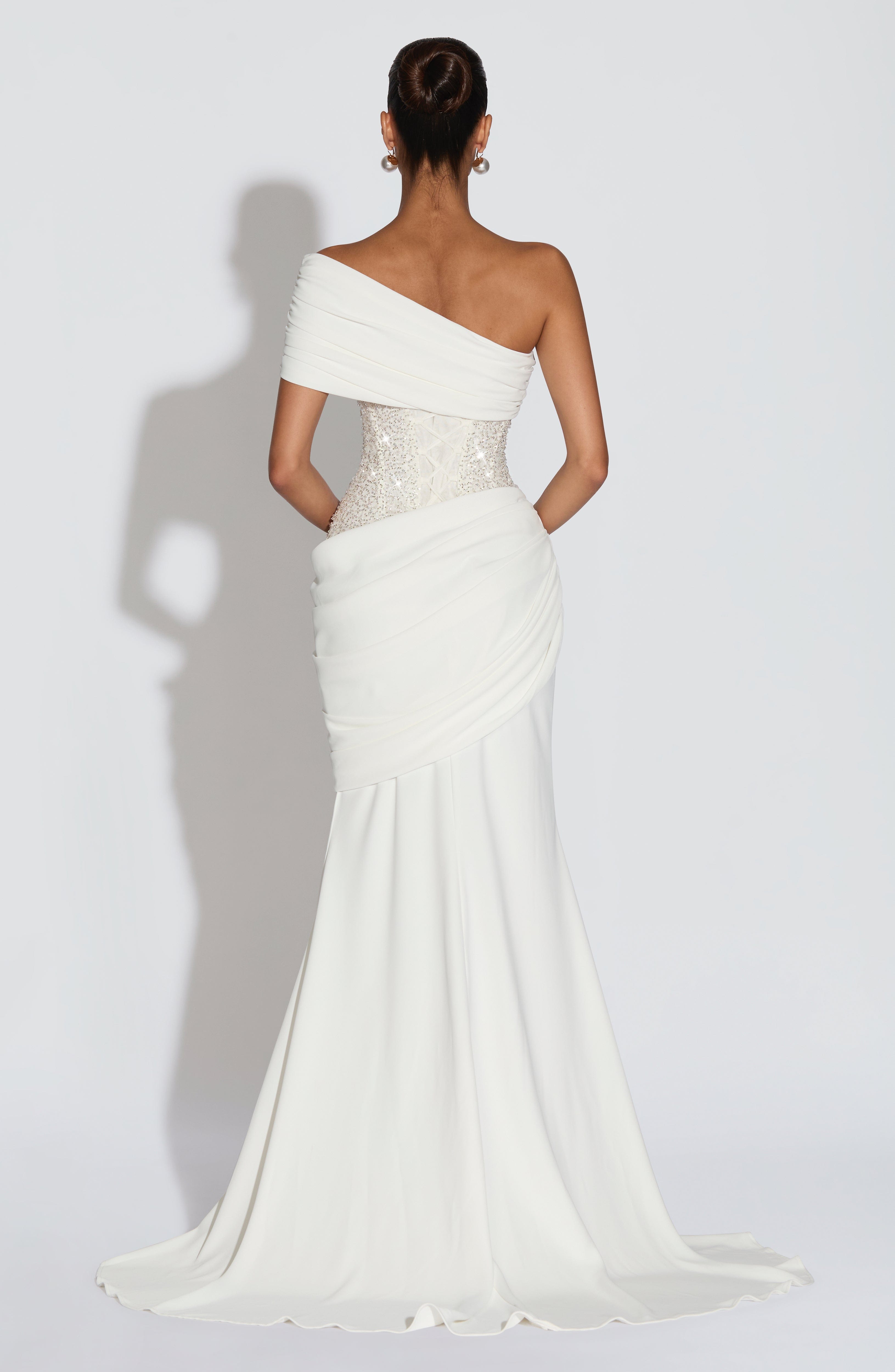 Vestido Longo Ellora - Marfim