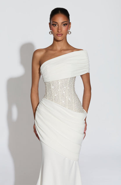 Vestido Longo Ellora - Marfim